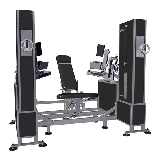 Detailed view of the Kieser E4/5 machine for isolated training of the rotator cuff and stabilisation of the shoulder joint.